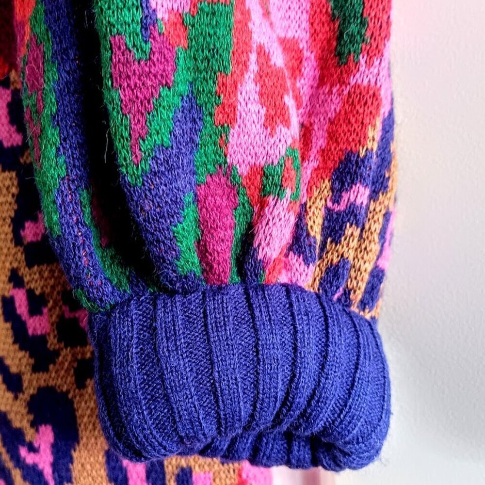 FARM Rio Mixed Leopard Pop Sweater Dress Multi NWT - Picture 6 of 12